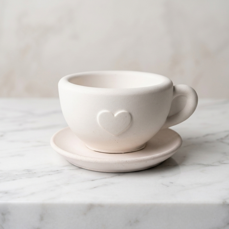 Maceta Taza con Plato